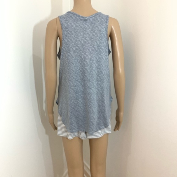 New Womens Jaclyn Intimates Gray Striped Pajamas PJs Set - Picture 2 of 16